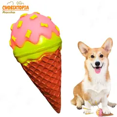 GENERICO - JUGUETE HELADO CHIRRIANTE MASTICABLE MASCOTA-PERRO FRESA LIMON