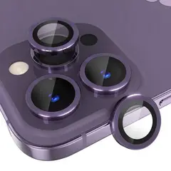 SHIELD - Mica Protector de Cámara Individuales Metálico Morado para iPhone 12 Pro