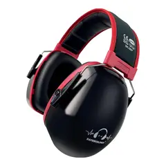 GENERICO - Audífonos Antiruido Orejeras para Niño Grande Joven y Adultos - Negro Rojo Safebuilder