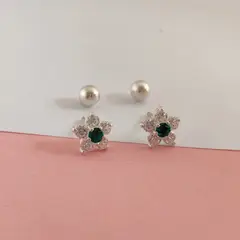 GENERICO - Aretes de plata para niña Estrella