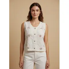 GENERICO - BLUSA MUJER CASUAL BORDADA