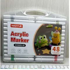 GENERICO - Marcadores Acrílicos para Diarios y Manualidades Set de 48 Colores