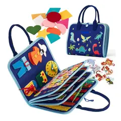 GENERICO - Juego Libro Sensorial De Actividades Montessori Reutilizable