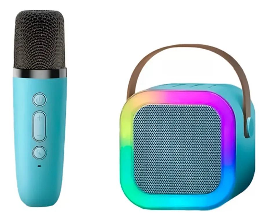 Mini Parlante con Micrófono Altavoz Bluetooth Inalámbrico para Karaoke