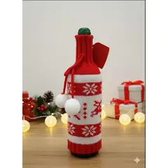 GENERICO - FUNDA NAVIDEÑA PARA BOTELLA DE VINO