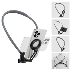 OEM - Soporte de Cuello Magnético para iPhone Android y Cámaras de Acción con Ángulo Ajustable