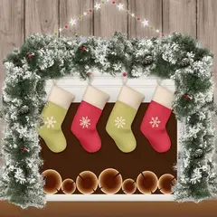 SM - Guirnalda de Ramas Nevada Coposa 270cm para Colocar en tu Sala Navidena Y+ Regalo Poster Navidad