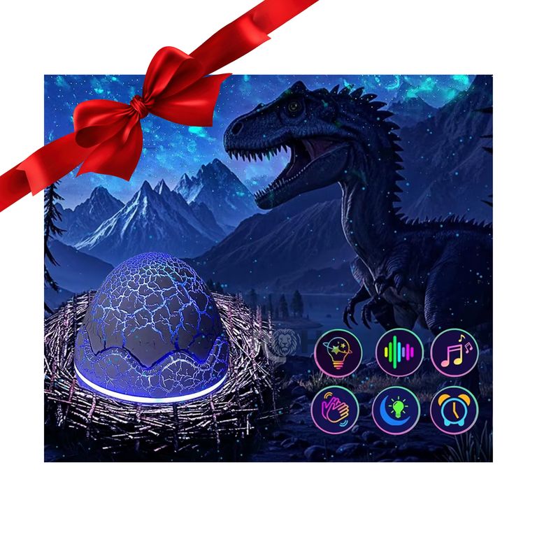 Lámpara Parlante Proyector Galaxy Modelo Huevo de Dinosaurio con Bluetooth