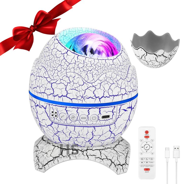 Lámpara Parlante Proyector Galaxy Modelo Huevo de Dinosaurio con Bluetooth + Control