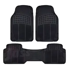 U BUY - Cubre Alfombra Goma Pesada Universal 3 Piezas Camioneta Auto