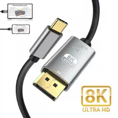 NANOTRON TECHNOLOGIES - Cable adaptador Tipo C 3.1 a Display Port 8K - 60 Hz / 2 metros