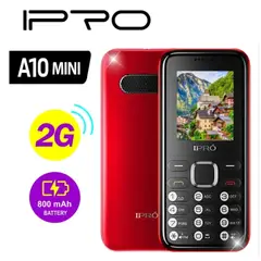 IPRO - CELULAR BASICO 2G A10 MINI RED RADIO FM BLUETOOTH DUAL SIM