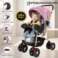 BABY - Coche Cuna Happy «VINTAGE CRAFT» Pink