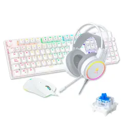 ANTRYX - COMBO X3 AUDIFINO MOUSE Y TECLADO GC-3100 NEGRO SWITCH BLUE