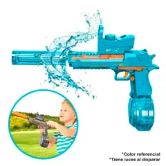 GENERICO - Pistola de agua eléctrica recargable con luces para niños