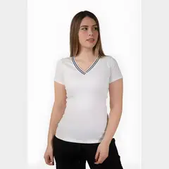PAPIROS DENIM - Polo Cuello V para Mujer