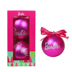 BARBIE - Tripack Bolas Navidad con 2 Bolas 10 cm Modelo 1 + 6 Bolas 10 cm Modelo 2