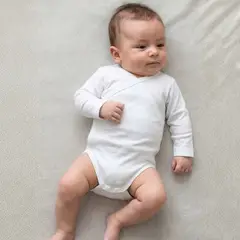 ECOBEBE - Body Bebé Kimono - Ecowhite 100% Algodón Orgánico