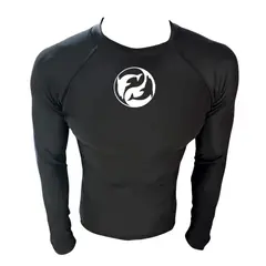 AQUA&MODA - LICRA CON PROTECCIÓN UV AQUAMODA LAMDENH DELIFÍN NEGRO HOMBRE LOGO BLANCO REFLECTIVO