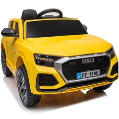 OEM - Carro Eléctrico Deportivo Amarillo Estilo Audi Q5 12V 380-2 Motor Con Control Remoto