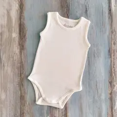 ECOBEBE - Body Bebé Manga Cero - Ecowhite 100% Algodón Orgánico