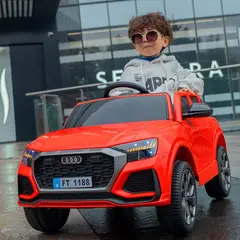 OEM - Carro Eléctrico Coche Deportivo Niños Rojo Estilo Audi Q5 12V 380-2 Motor Con Control Remoto