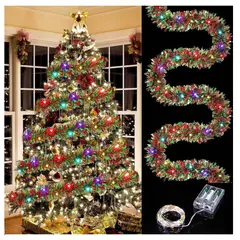 GENERICO - GUIRNALDA NAVIDEÑA CON LUZ LED MULTICOLOR 5MT