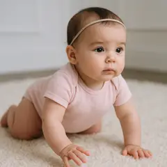 ECOBEBE - Body Bebé Manga Corta Soft Pink 100% Algodón Orgánico