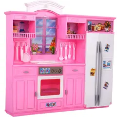 GENERICO - Bettina Muñeca de princesa y juego de cocina con armario