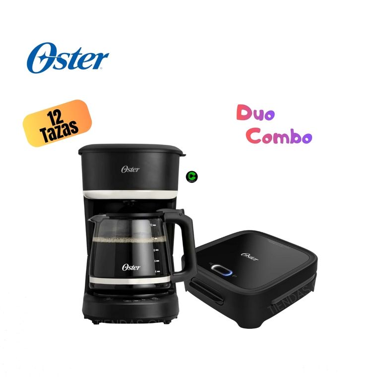 Combo Oster® Sandwichera CKSTSM400 y Cafetera de 12 Tazas