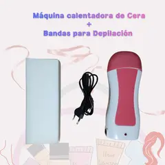 GENERICO - Pack Máquina Calentadora de Cera + Bandas Depilatorias