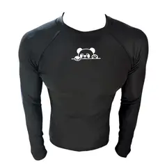 AQUA&MODA - LICRA CON PROTECCIÓN UV AQUAMODA LAMOSNH NEGRA OSO HOMBRE LOGO BLANCO REFLECTIVO