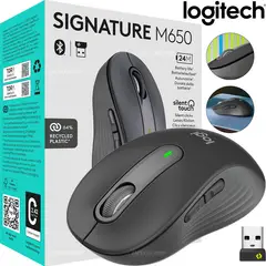 LOGITECH - Mouse Inalámbrico Signature M650 Silent Bluetooth Black