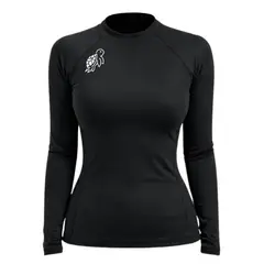 AQUA&MODA - LICRA CON PROTECCIÓN UV AQUAMODA LAMTOHN NEGRO TORTUGA UNISEX LOGO BLANCO REFLECTIVO