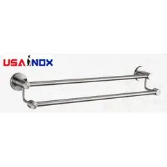 GENERICO - TOALLERO ACERO INOXIDABLE 2 BARRAS