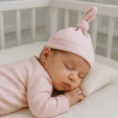 ECOBEBE - Gorro Bebé Nudo - Soft Pink 100% Algodón Orgánico