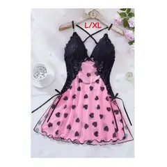 GENERICO - BABYDOLL LENCERIA DE ENCAJE PARA DAMAS PIJAMA SEXY TALLA L