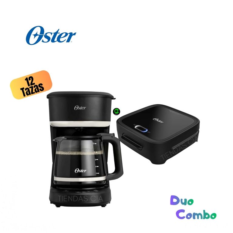 Combo Sandwichera Compacta CKSTSM400 y Cafetera de 12 Tazas