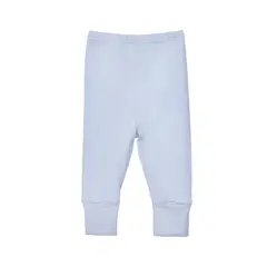 ECOBEBE - Pantalón Bebé Puño Convertible - Sky Blue 100% Algodón Orgánico
