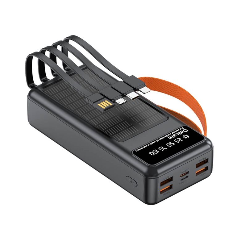 Cargador Portátil Solar Power Bank 45000 mAh Negro