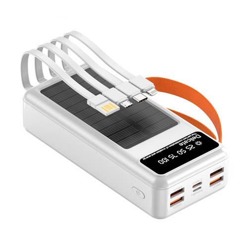 Cargador Portátil Solar Power Bank 25000 mAh Blanco