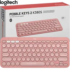 LOGITECH - Teclado K380S Bluetooth Multidispositivo Silencioso y Compacto Rosa