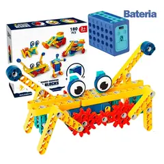 GENERICO - Bloques Construcción 180 Piezas Robótica 180 Variables-animales-vehículos-robots