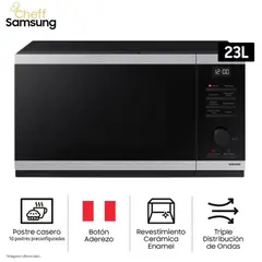 SAMSUNG - Horno Microondas Cheff 23L MS23DG4504ATPE