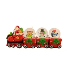 GENERICO - Tren Navideño Decorativo con 3 Esferas de Nieve