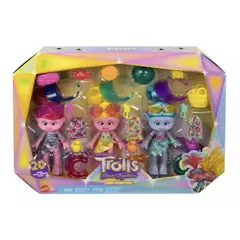 Dreamworks - Set de 3 muñecas Trolls Para Niñas