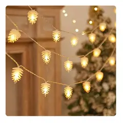 ARTEZA - Pack 2 Luces Navideñas 9M 80 Piñitas LED RGB Multicolor + Ámbar Control Musical Árbol y Ventanas