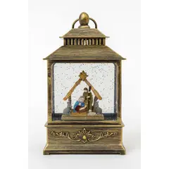 GENERICO - Pesebre Navideño con Movimiento de Nieve en Iglesia