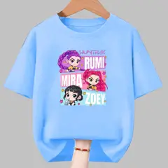 GENERICO - Polos Algodon Guerreras Kpop Huntrix - Tallas 6 al XL