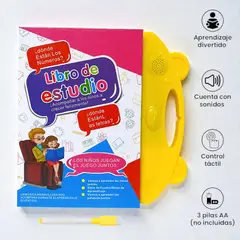 GENERICO - Libro didáctico interactivo Sensorial de aprendizaje con sonidos - Español Inglés